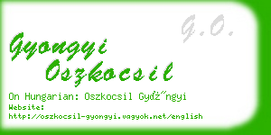 gyongyi oszkocsil business card
